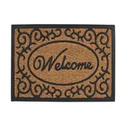 YES4HOMES 2 x Doormat for Front Door Entryway Outdoor Mat Coir Rubber Welcome