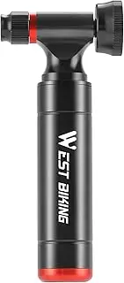 Aluminum Alloy ycle CO2 Pump Bike Tire Inflator Portable Road Bike CO2 Injector ycle Inflator with Control Knob and Pressure Gauge Riding Accessory