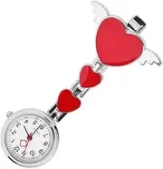 [Holibanna] Fashion Hanging Watch Nursing Men Gold Watch Rose Gold Nurses Retractable Watch Digital Fob Watch Pendant Nurse Watch Clip on Digital Watch Wrist Watches Nurse Pen Watch Watch Red