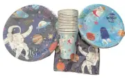 Space Themed Party Supplies Serves 16, Astronaut Birthday Decorations