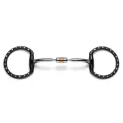 Cavalon Eggbutt Capsule Silver Dotted Snaffle Bit