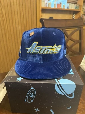 Capsule Hats x New Era Exclusive Houston Astros Velvet Blue Size 7 1/2