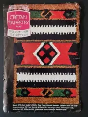 Aunt Lydia's Cretan Tapestry Yarn RUG 24" x 36" Stamped Burlap Rug Pattern #404