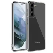 Samsung Galaxy S21 FE 5G Premium Slim Crystal Clear TPU Gel Back Case by MEZON – Shock Absorption, Wireless Charging Compatible (S21 FE, Gel)