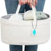 Woven Sundries Hamper Cotton Rope Basket Baskets for Storage,Storage Caddy,Co...