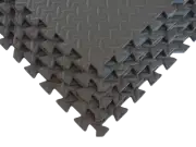 DIAMOND PLATE FITNESS MATS: GRAY Interlocking EVA Foam Floor 20-100 Sq Ft