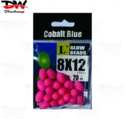 Cobalt Blue Pink Glow Beads, Fish Attractant, Soft Pink Glow Beads S, M, L