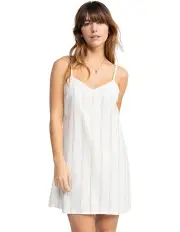 [Roxy] Shine A Light Stripe Dress in White
