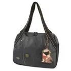 New Chala Bowling Zip Tote Large Bag PUG Dog Coin Purse gift BLACK gift