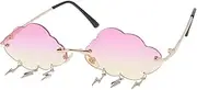 [FOMIYES] Irregular Cloud Shaped Sunglasses for Parties Durable Material Unique Tassel Design Accessory for Festivals and Events Unisex Fashion Eyewear