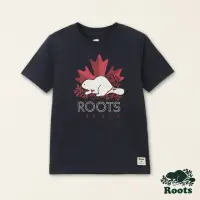 在飛比找momo購物網優惠-【Roots】Roots大童-加拿大日系列 楓葉海狸有機棉短