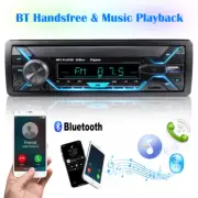 12V Single DIN Car Stereo MP3 Player Bluetooth FM TF USB AUX In-dash Audio