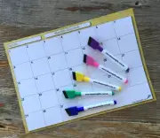 A4 Organiser +5pen Monthly Weekly Family Office Planner Fridge Whiteboard Magnet