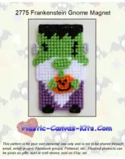 Frankenstein Gnome Magnet-Plastic Canvas Pattern or Kit