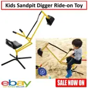 Kids Sand Sandpit Digger Metal Ride On Outdoor Excavator Beach Play Activity Toy