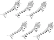 STOBAZA 6Pcs Cute Dog Shape Metal Chopstick Rests Decorative Table Organizers Zinc Alloy Utensil Holders for Dining Practical Easy to Clean Cutlery Racks