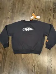 NWT HERON PRESTON «Стиль» Logo Print Crew Neck Sweatshirt. XL