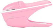 ABS No Staple Stapling Machine Book Paper Staple Book Stapler Binding Hand Tool Booklet Stapler Stapleless Stapler Crimp No Holes (Pink)