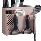 AA (Pink)Cutlery Holder Multifunctional Wall Mounted Chopsticks Drying Rack