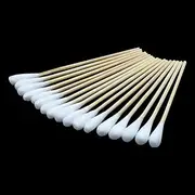 100 Pcs Cotton Buds, 15cm Long Medical Swabs with Wooden Handle, Cotton Sanitary Swab for Cleaning, Wound Care, Polishing Jewelry