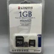 Kingston 1GB microSD MEMORY CARD with Adapter New In Package