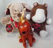 Pet Smart Squeeky Dog Toy Plushes (3) Stuffed Animals The Grinch NEW