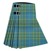 Traditional Handmade Clan All Areland Blue Tartan Kilt Custom Size Kilts For Men