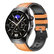 1.39 Inch Ip67 Waterproof Sports Health Monitoring Smart Bluetooth Calling Watch Brown Leather Smart Watches