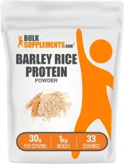 BulkSupplements Barley Rice Protein Powder 1kg- 30g per Serving
