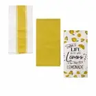 Home Oasis Set of 3 Printed Cotton Rich Tea Towels 50 x 70 cm Lemons Yellow