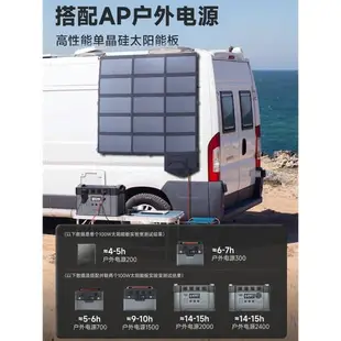 AP奧鵬太陽能充電寶100W大功率折疊便攜式戶外旅行手機筆記本應急移動電源光伏充電板太陽板充電設備發電板