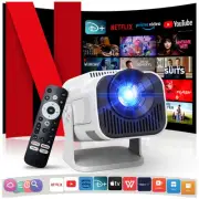 [NetfIix Official/Stereo Speakers] 4K Projector with Wifi and Bluetooth, 1080...