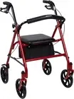 Mckesson Rollator Walker with Seat and Wheels, Steel, 300 Lbs Weight Capacity, R