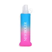 NEWBOLER BOT003 Foldable Soft Water Bottle Collapsible Portable Sports Bottle BPA-free - 250ml, Blue Gradient Pink