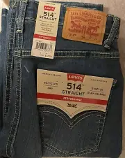 Levi’s 514 Boys Straight Jeans Regular Fit Through Thigh Blue Size 14 Reg 27w 29