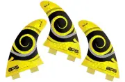 'Stealth' Performance Core and Netted Thruster Fin Set - 3pc Fiberglass Surf ...