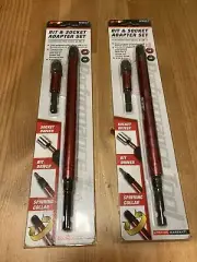 Two Pack bit and socket adapter set 2.5 And 8 Inch Extensions