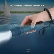 25000Lm 150m Underwaterproof LED Scuba Diving Light Flashlight Lamp Torch