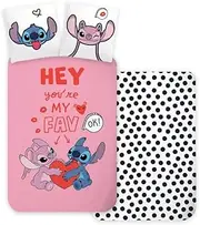 Brandmac Lilo & Angel Baby Bed Linen or Small Bed Duvet Cover 100 x 135 cm + Pillowcase 40 x 60 cm 100% Cotton