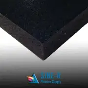 Sintra PVC Foam Board Plastic Sheet - 2mm (.079") thick - Black - 24" x 24"