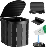 Vivva Portable Toilet for Camping,Portable Folding Toilet for Adults,Travel Portable Potty for Camping, Car, Travel, Outdoor, Hiking,12 Toilet Bags