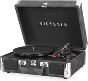 Victrola Vintage 3-Speed Bluetooth Portable Suitcase Record Player w/ Speakers