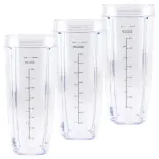 3 Pack 32 oz Cup Replacement 407KKU641 for Nutri Ninja Auto-iQ BL480 BL640 CT680