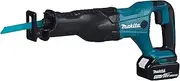 [Makita] DJR186RT Cordless Reciprocating Saw 18 V / 5.0 Ah Charger in Transport Case, Turquoise, with 1 x 5.0 Ah Battery