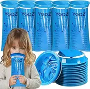 Vomit Bags Disposable for Kids,15 Pack 800ml Emesis Bag – Leak Resistant, Portable, Medical-Grade Barf, Puke, Throw Up Bags for Nausea Travel, Motion Sickness, Blue
