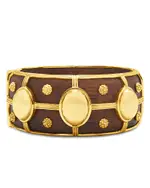 Capucine De Wulf Gaia Teak Hammered Style Bangle Bracelet