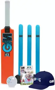 Gunn & Moore GM Kids Cricket Set | Rubber Grip Bat, Soft Ball & Wicket Stumps...