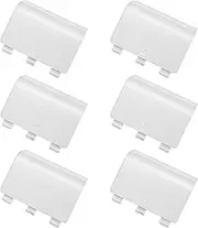 6PCS Replacement Battery Door Covers Cases Protectors Battery Back Shell Cover Compatible with Xbox Series X S Console White Plastic Console Accessories