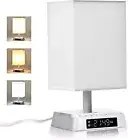Beside Table Lamp Sunrise and Sunset Simulation Alarm Clock Wake-up Night Li...