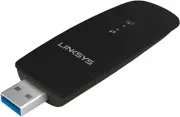 Linksys WUSB6300 Dual-Band AC1200 Wireless USB 3.0 Adapter - Black